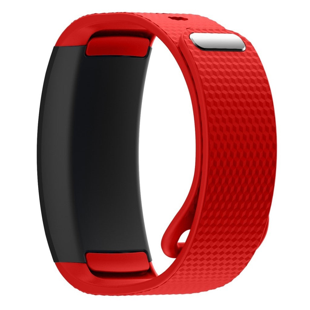 Vildt smuk Samsung Gear Fit2 Silikone Rem - Størrelse: L - Rød#serie_4