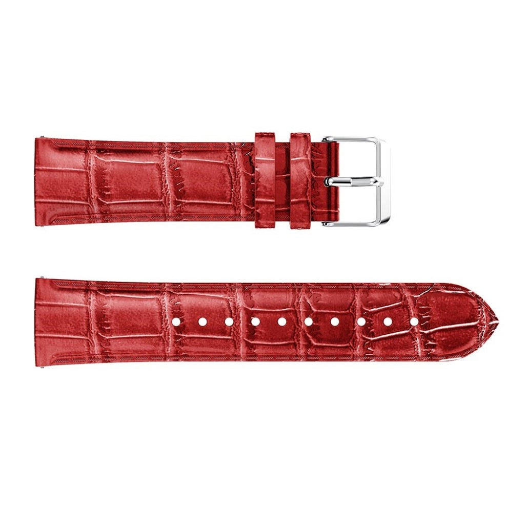 Rigtigt smuk Samsung Galaxy Watch (42mm) Ægte læder Rem - Rød#serie_3