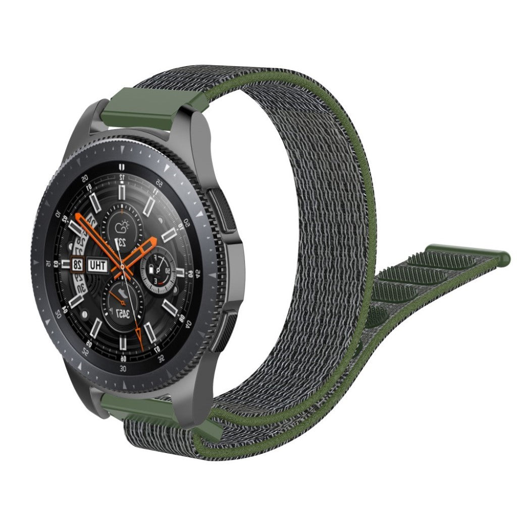 Helt vildt elegant Samsung Galaxy Watch (46mm) Nylon Rem - Sølv#serie_8