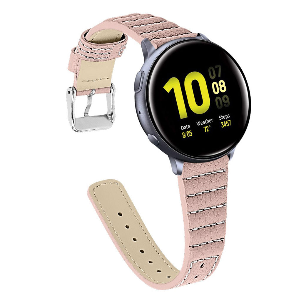 Meget nydelig Samsung Galaxy Watch (46mm) Ægte læder Rem - Pink#serie_4