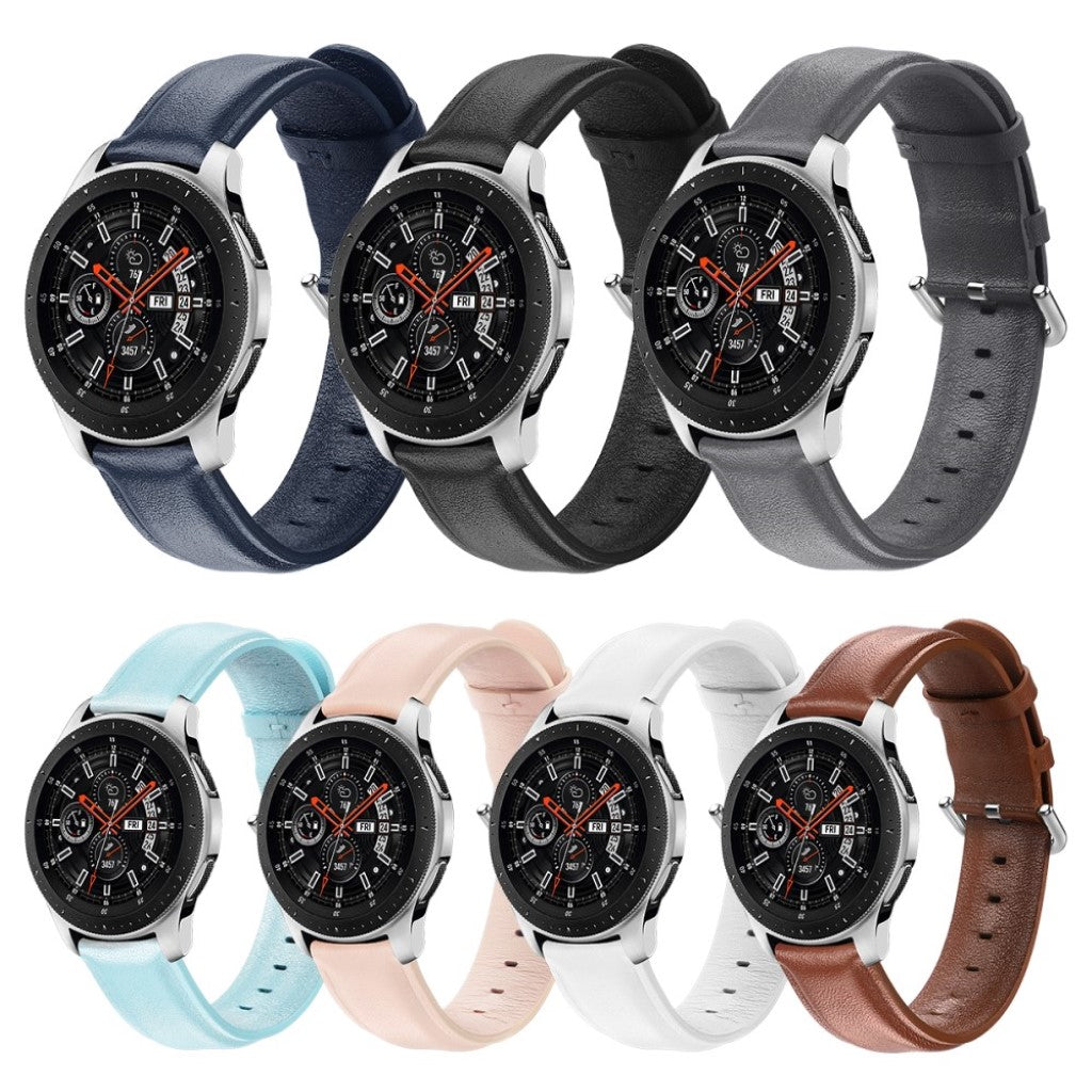 Meget fint Samsung Galaxy Watch (46mm) Ægte læder Rem - Sort#serie_1