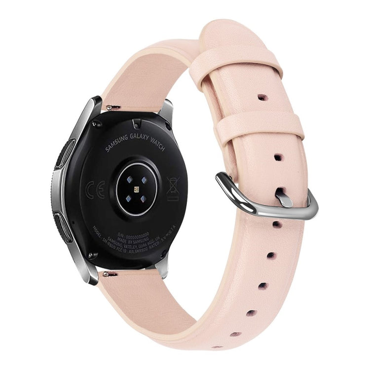 Meget fint Samsung Galaxy Watch (46mm) Ægte læder Rem - Pink#serie_4