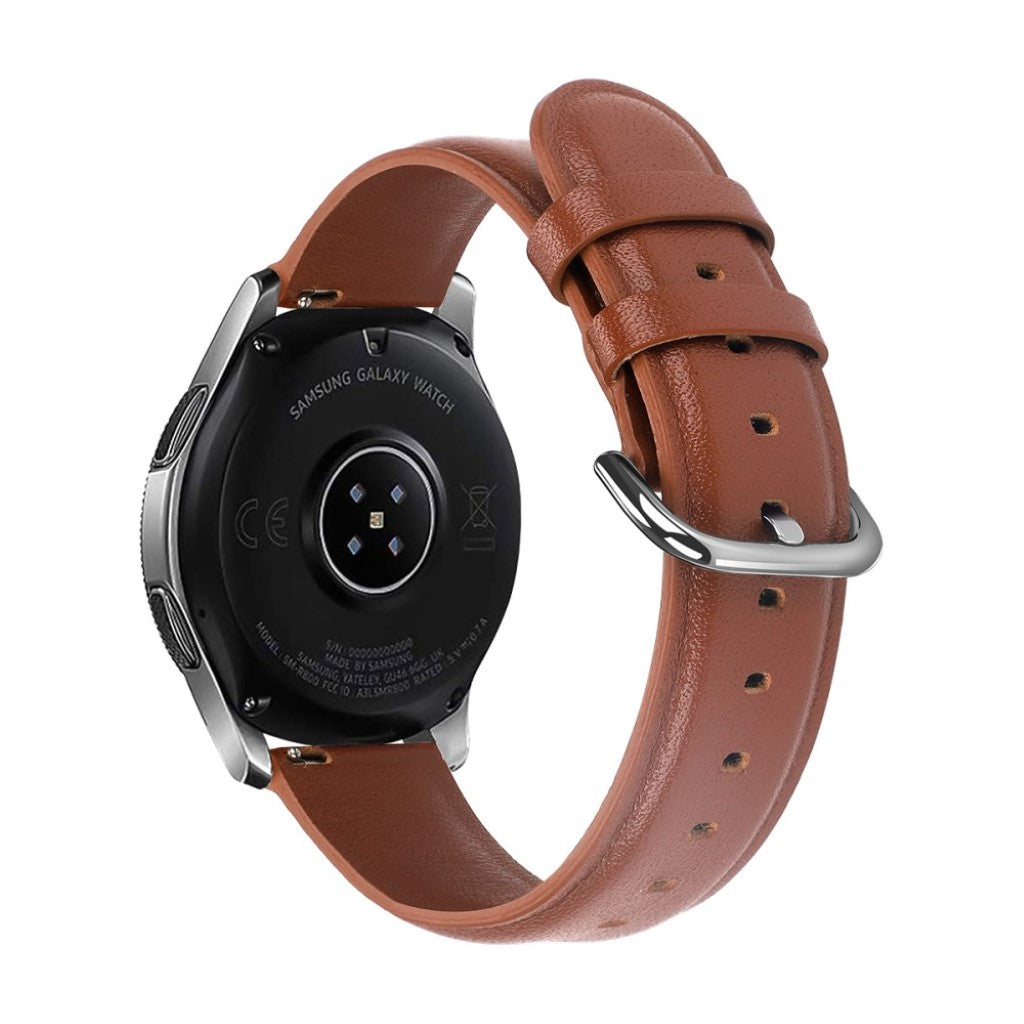 Meget fint Samsung Galaxy Watch (46mm) Ægte læder Rem - Brun#serie_7