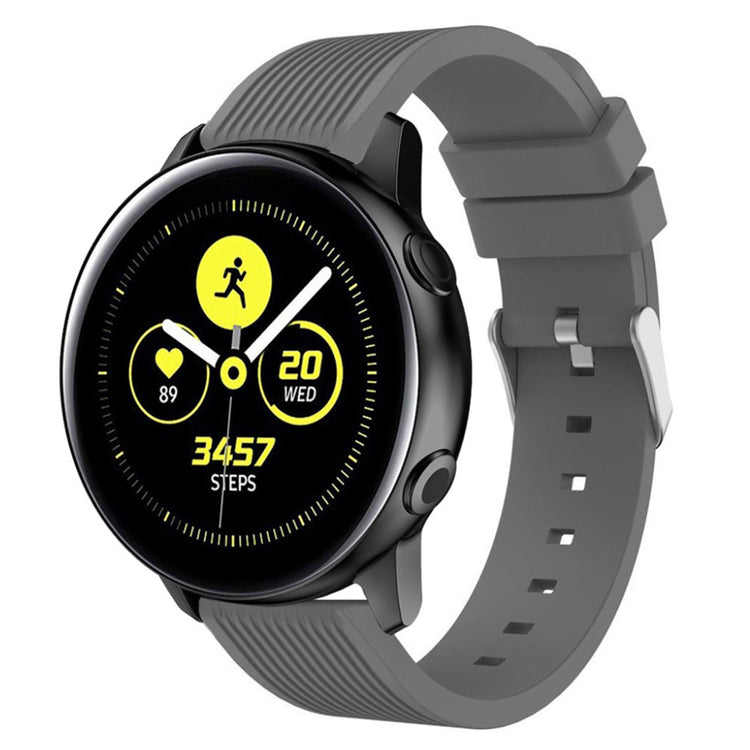 Meget nydelig Samsung Galaxy Watch Active Silikone Rem - Sølv#serie_3