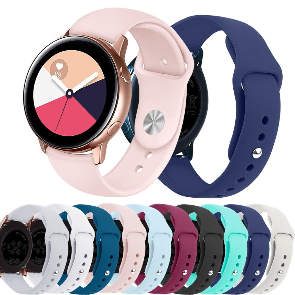 Super slidstærk Samsung Galaxy Watch Active Silikone Rem - Pink#serie_3