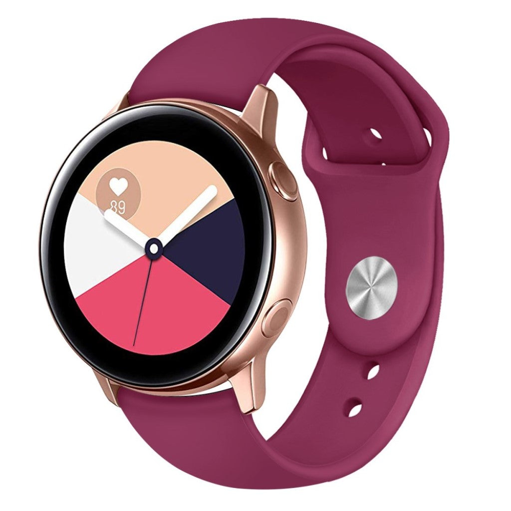 Super slidstærk Samsung Galaxy Watch Active Silikone Rem - Pink#serie_4