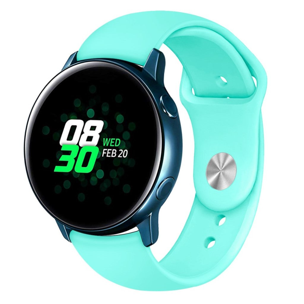 Super slidstærk Samsung Galaxy Watch Active Silikone Rem - Grøn#serie_5