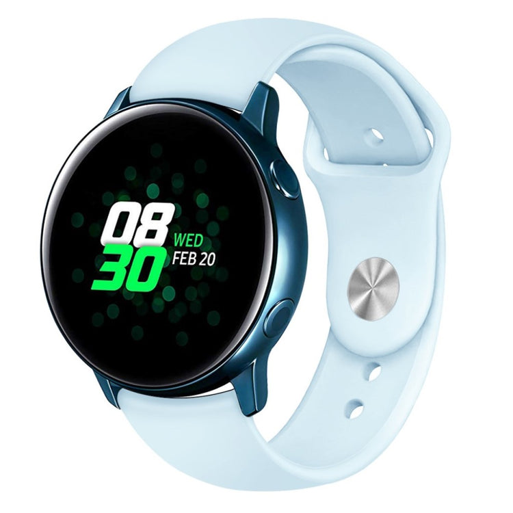 Super slidstærk Samsung Galaxy Watch Active Silikone Rem - Blå#serie_6