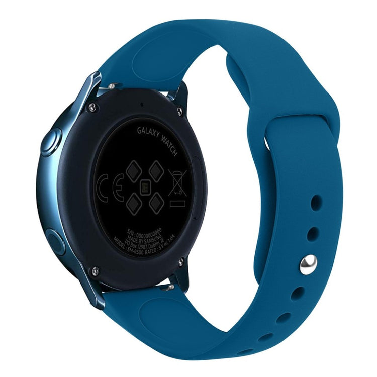 Super slidstærk Samsung Galaxy Watch Active Silikone Rem - Blå#serie_7