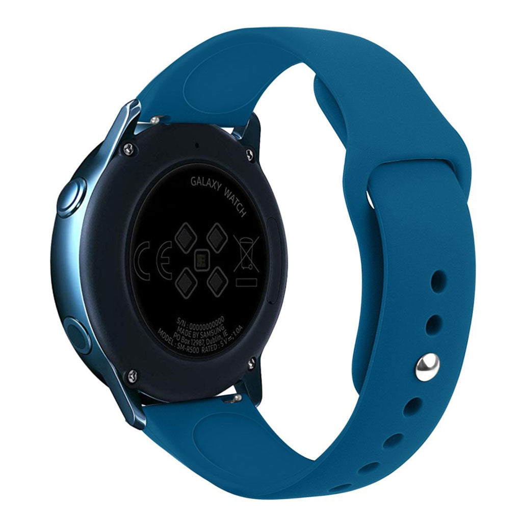 Super slidstærk Samsung Galaxy Watch Active Silikone Rem - Blå#serie_7