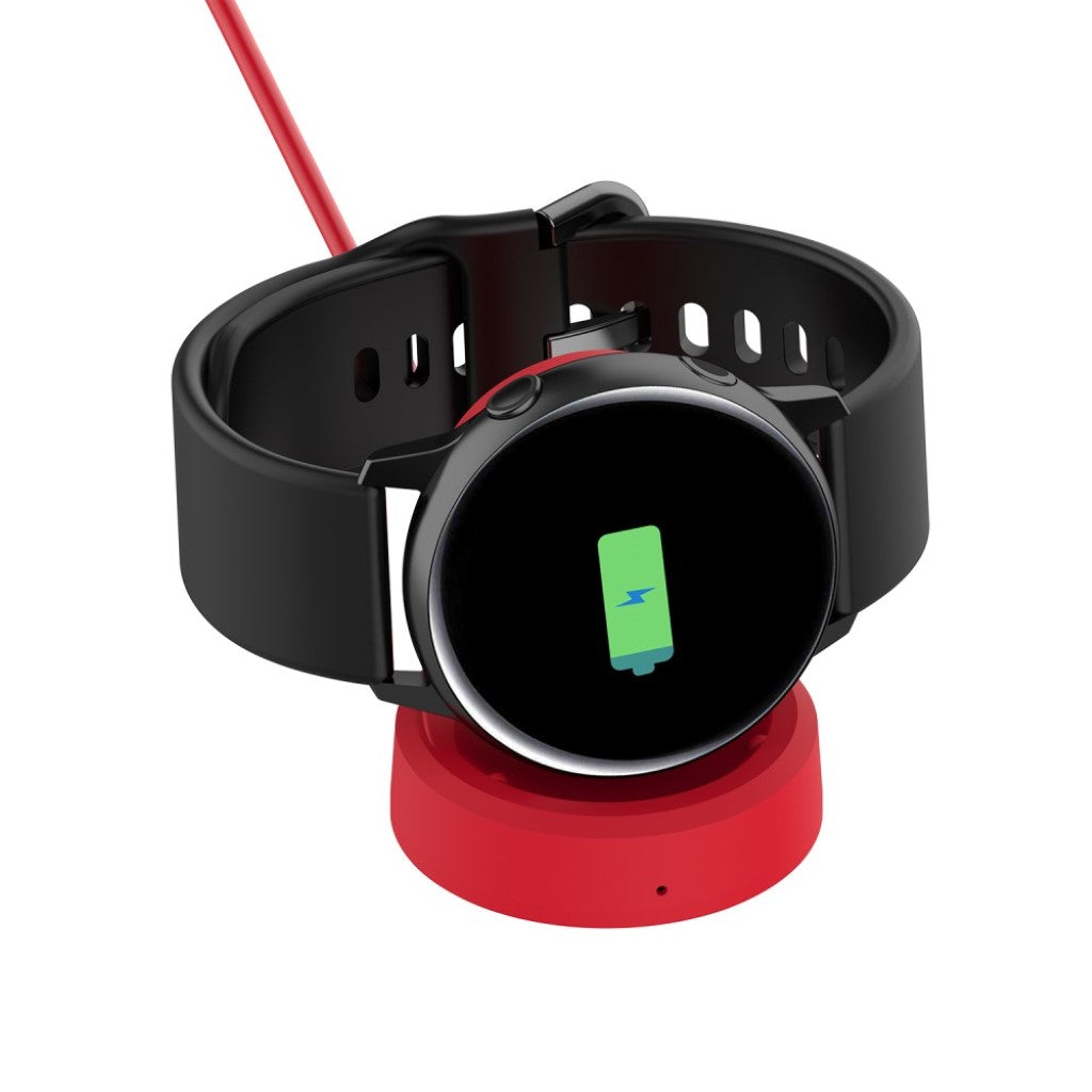Plastik Samsung Galaxy Watch Active Trådløs   USB Ladestation - Rød#serie_3