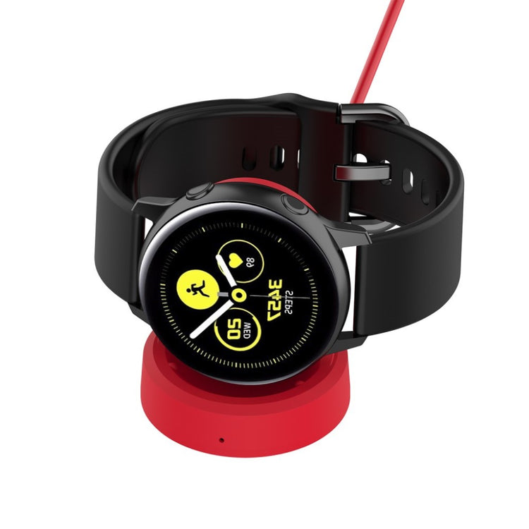 Plastik Samsung Galaxy Watch Active Trådløs   USB Ladestation - Rød#serie_3