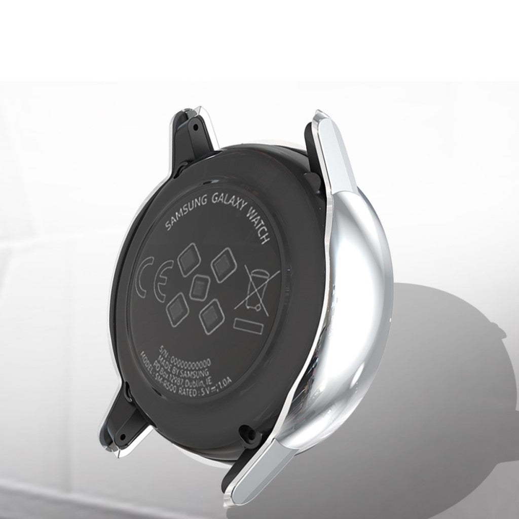 Samsung Galaxy Watch Active  Rhinsten og Silikone Bumper  - Sølv#serie_2