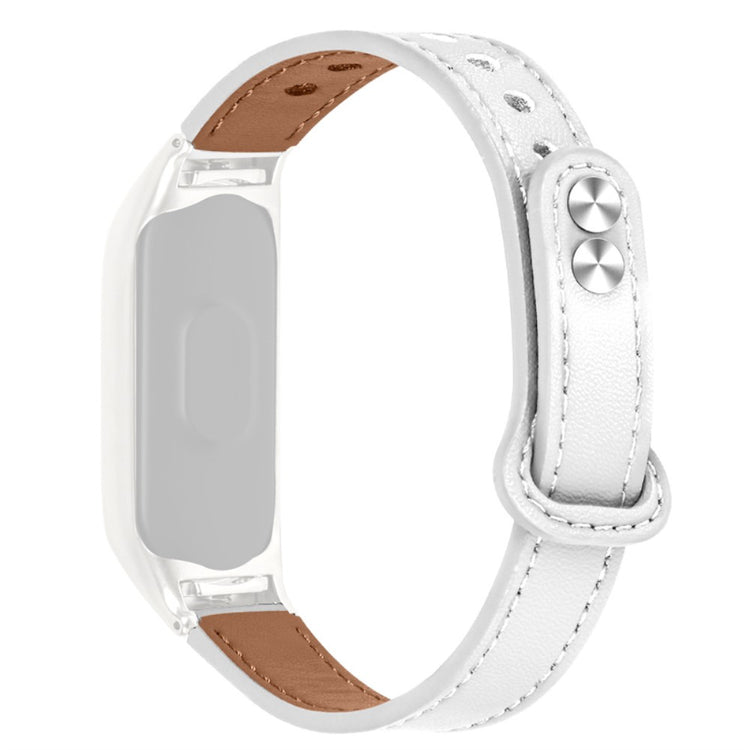 Yndigt Samsung Galaxy Fit-e Ægte læder Urrem - Hvid#serie_1