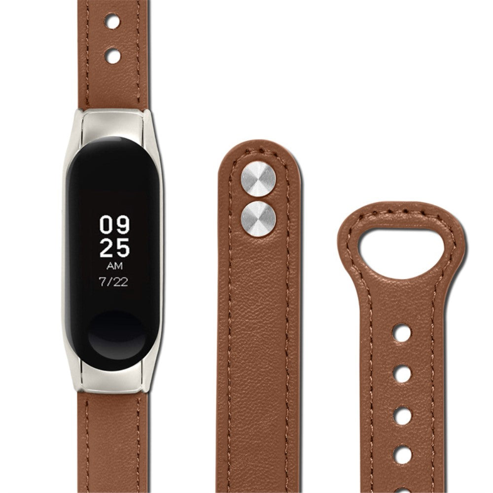 Yndigt Samsung Galaxy Fit-e Ægte læder Urrem - Brun#serie_11