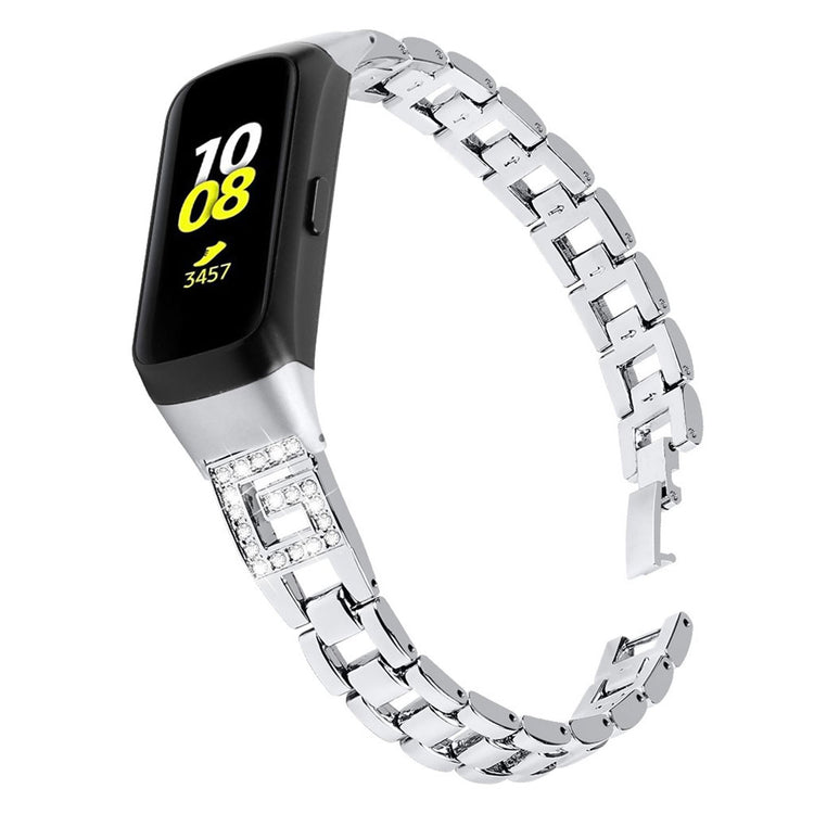 Rigtigt fantastisk Samsung Galaxy Fit Metal og Rhinsten Rem - Sølv#serie_2