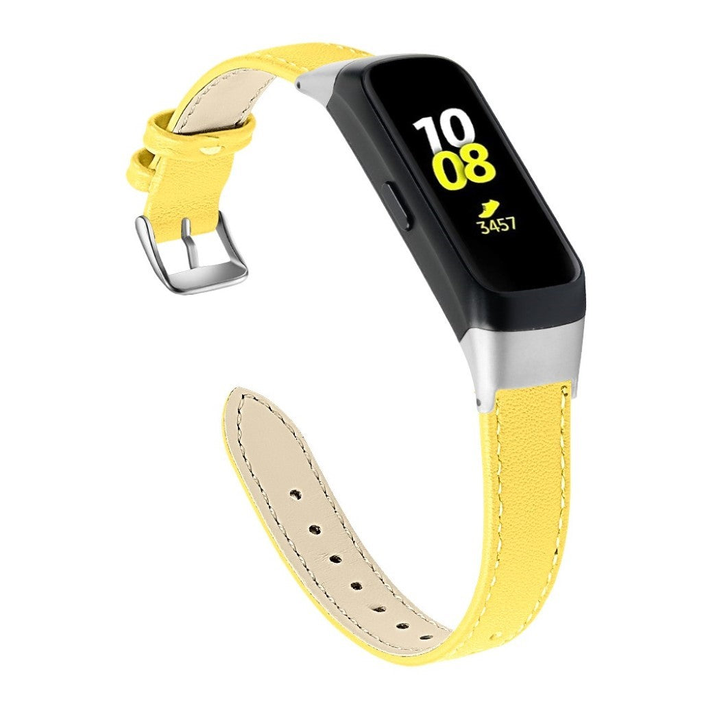 Stilfuld Samsung Galaxy Fit Ægte læder Rem - Gul#serie_10