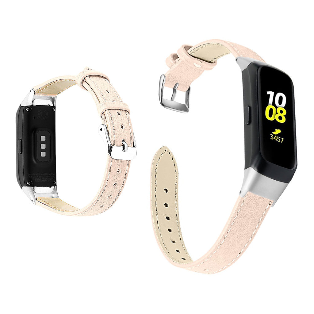 Stilfuld Samsung Galaxy Fit Ægte læder Rem - Beige#serie_14