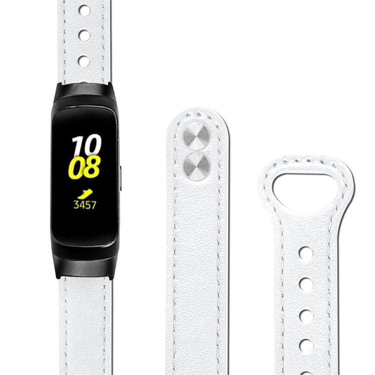 Mega skøn Samsung Galaxy Fit Ægte læder Urrem - Hvid#serie_1