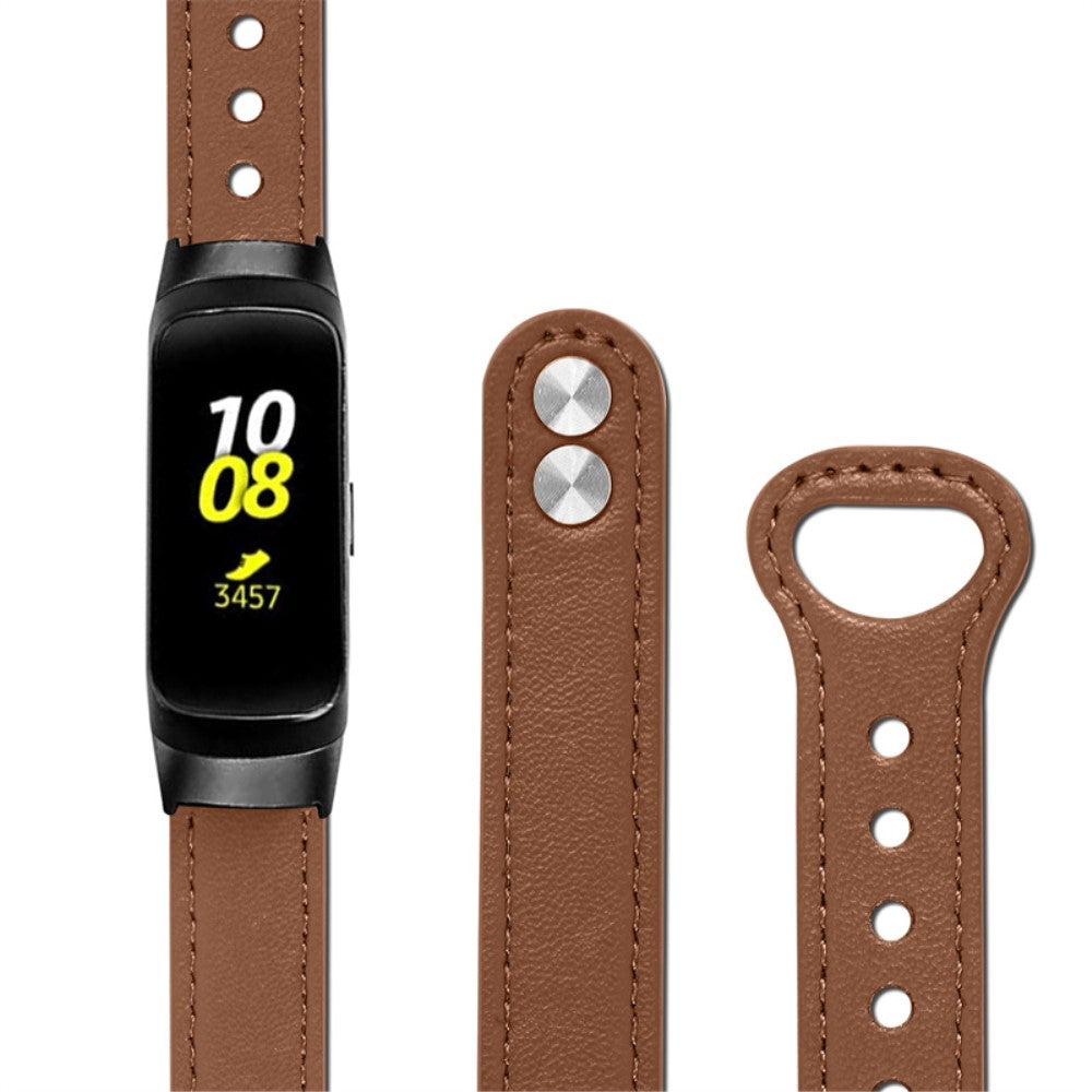 Mega skøn Samsung Galaxy Fit Ægte læder Urrem - Brun#serie_11