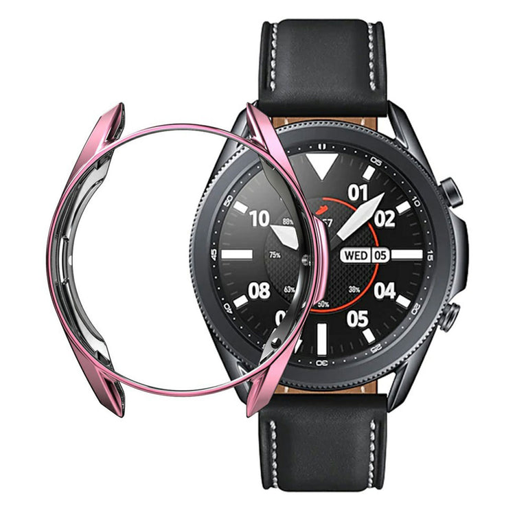 Samsung Galaxy Watch 3 (45mm) Holdbar Silikone Bumper  - Pink#serie_2