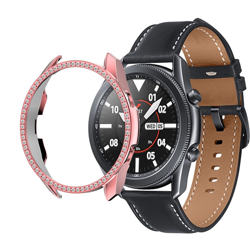 Samsung Galaxy Watch 3 (45mm)  Plastik og Rhinsten Bumper  - Pink#serie_1