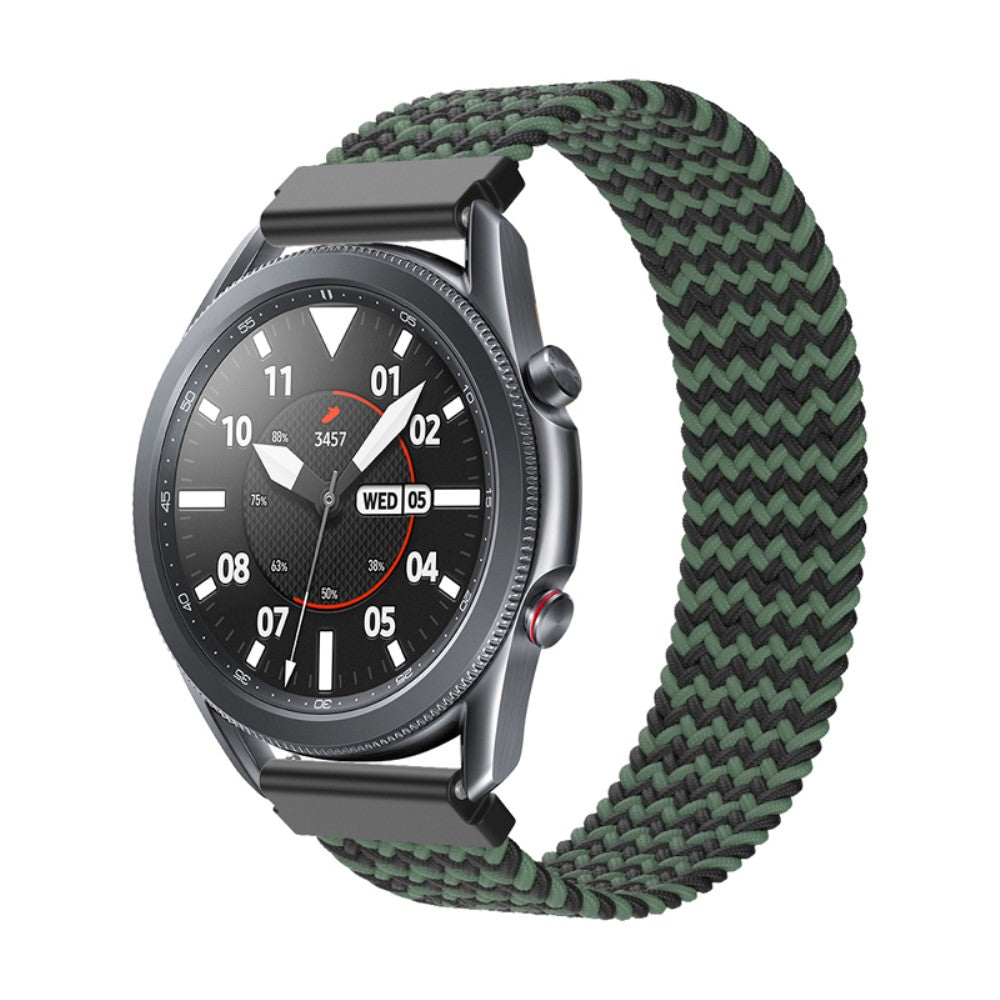 Rigtigt fantastisk Samsung Galaxy Watch 3 (45mm) Nylon Rem - Størrelse: S - Sort#serie_12