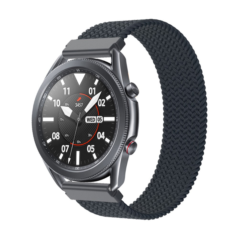 Rigtigt fantastisk Samsung Galaxy Watch 3 (45mm) Nylon Rem - Størrelse: S - Sort#serie_2