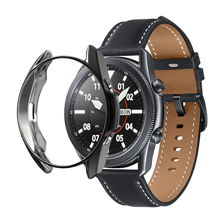 Samsung Galaxy Watch 3 (41mm) Holdbar Silikone Bumper  - Sort#serie_3