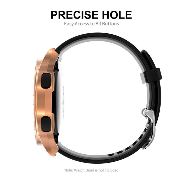 Flot Samsung Galaxy Watch 4 (40mm) Cover med Skærmbeskytter i Rhinsten og Hærdet Glas - Pink#serie_1