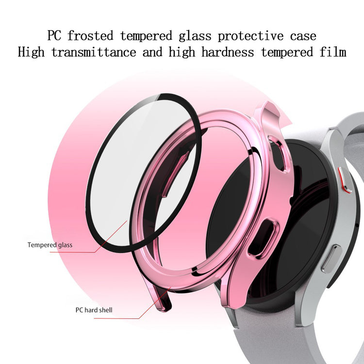 Meget Fed Samsung Galaxy Watch 4 (40mm) Cover med Skærmbeskytter i Plastik og Hærdet Glas - Pink#serie_1