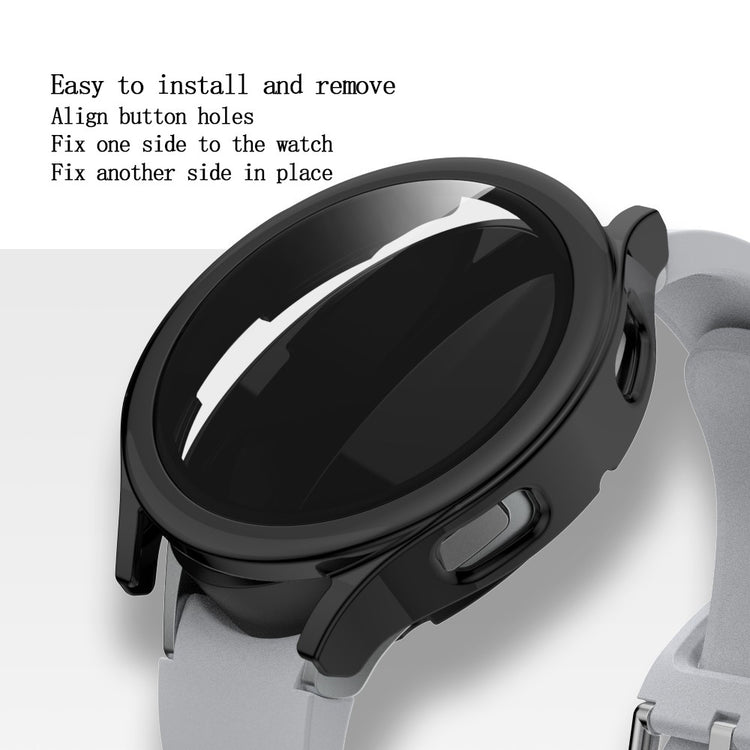 Meget Fed Samsung Galaxy Watch 4 (40mm) Cover med Skærmbeskytter i Plastik og Hærdet Glas - Gennemsigtig#serie_2