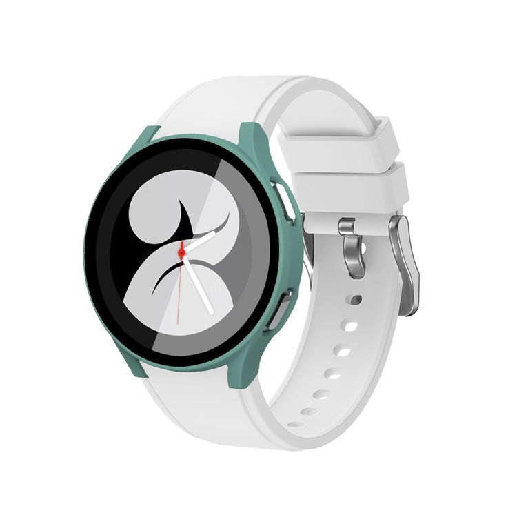 Meget Fed Samsung Galaxy Watch 4 (44mm) Cover med Skærmbeskytter i Plastik og Hærdet Glas - Grøn#serie_5