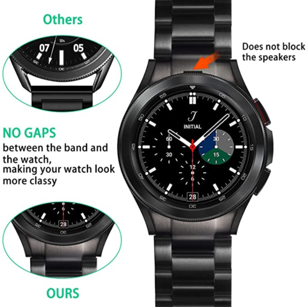 Super Elegant Metal Universal Rem passer til Samsung Smartwatch - Sort#serie_1