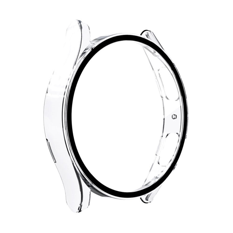 Meget Fint Samsung Galaxy Watch 5 (44mm) / Samsung Galaxy Watch 4 (44mm) Cover med Skærmbeskytter i Plastik og Hærdet Glas - Gennemsigtig#serie_5