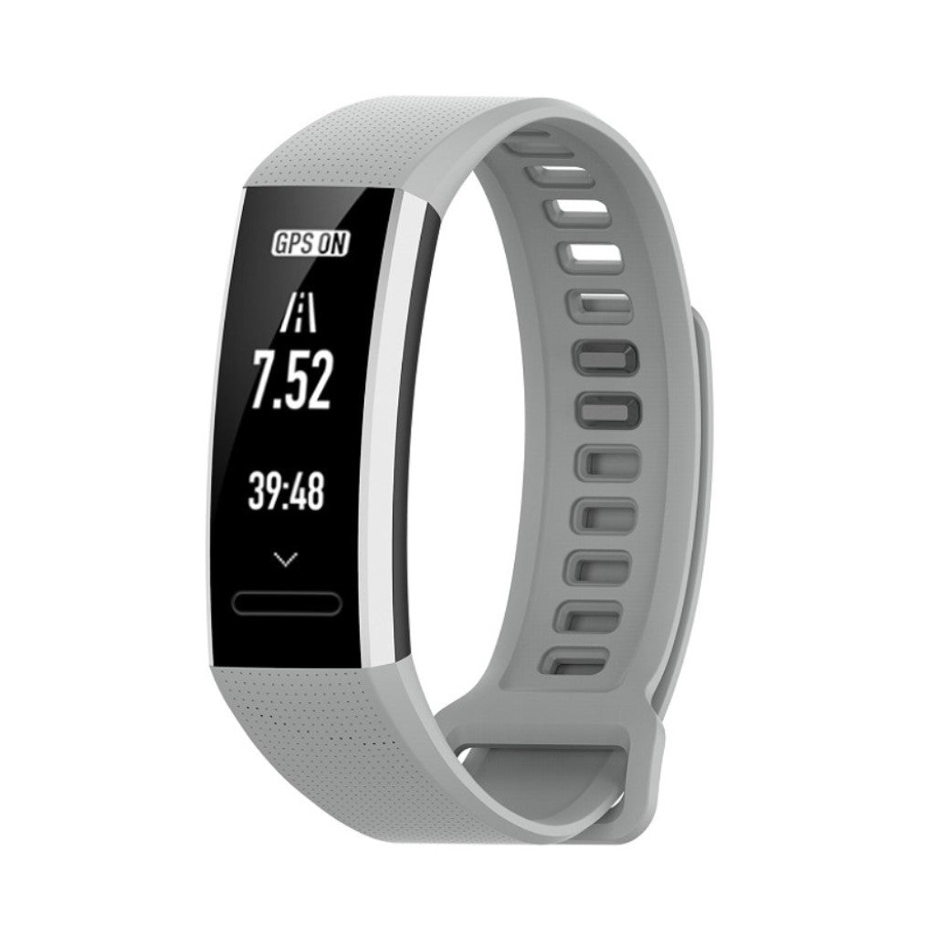 Slidstærk Huawei Band 2 Pro / Huawei Band 2 Silikone Rem - Sølv#serie_3