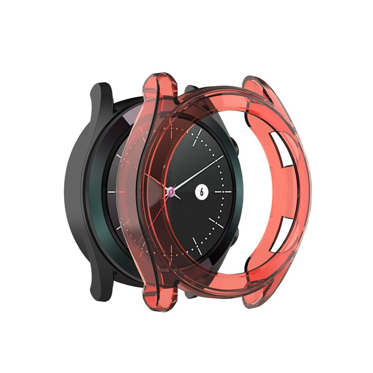 Huawei Watch GT 2 42mm Gennemsigtig Silikone Bumper  - Rød#serie_3