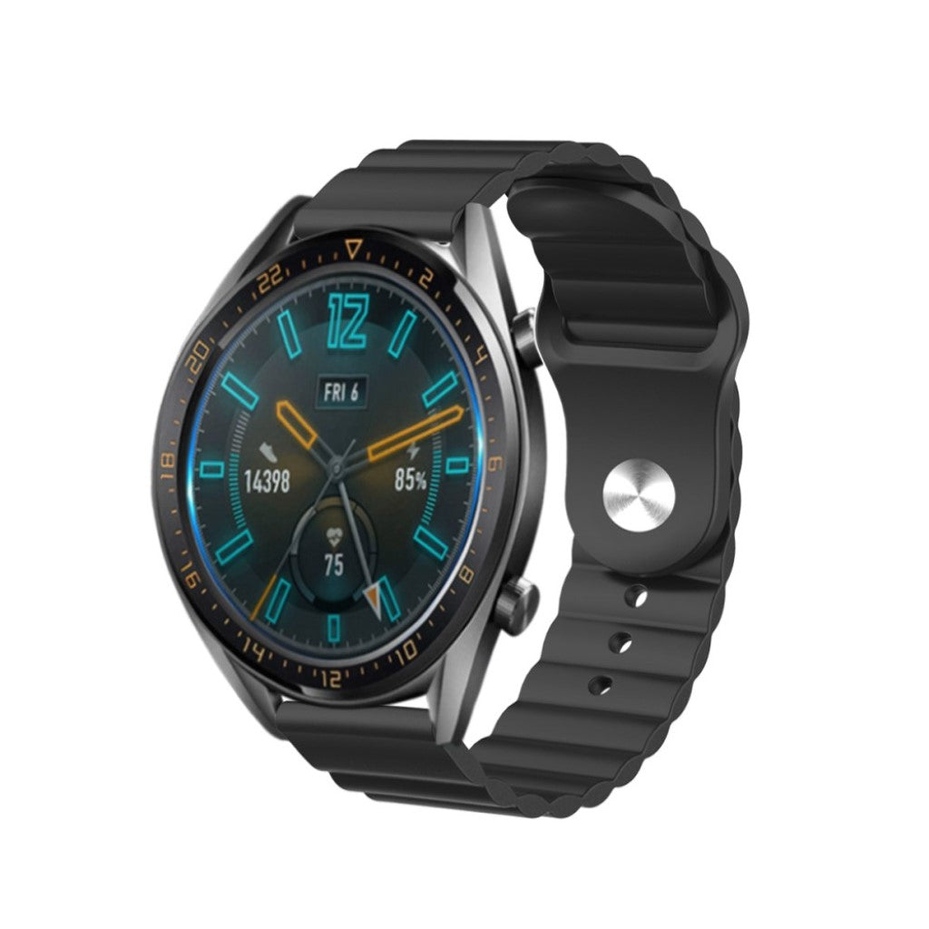 Mega slidstærk Huawei Watch GT 2 46mm Silikone Rem - Sort#serie_1