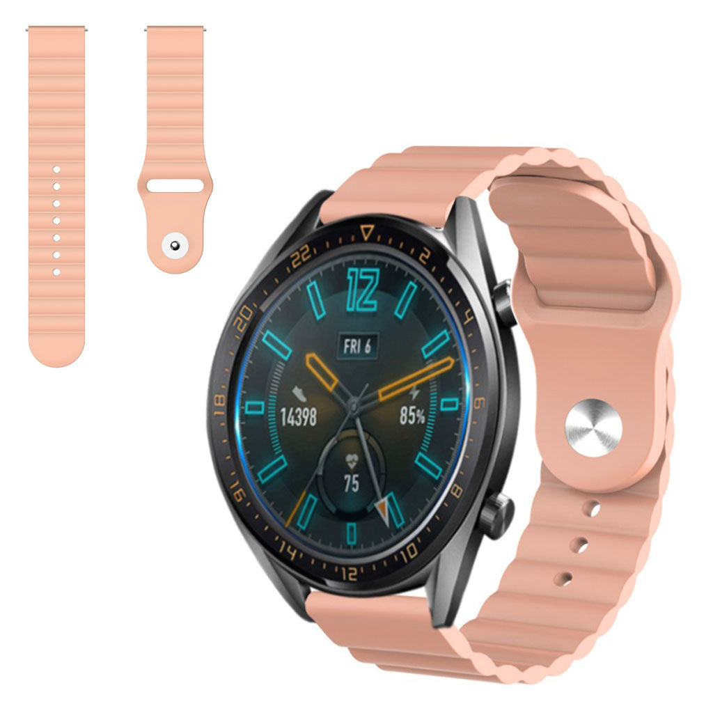 Mega slidstærk Huawei Watch GT 2 46mm Silikone Rem - Pink#serie_6