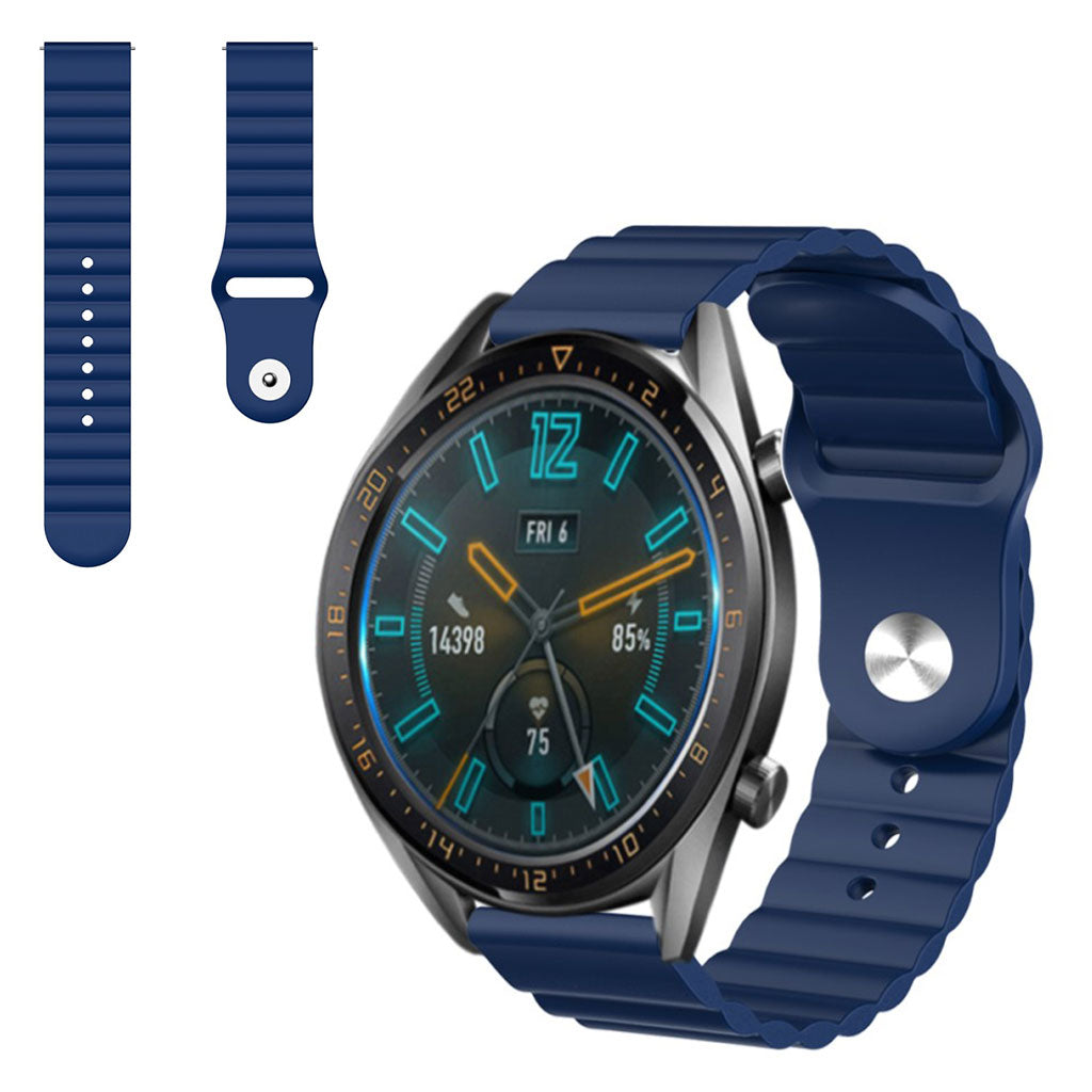 Mega slidstærk Huawei Watch GT 2 46mm Silikone Rem - Blå#serie_9