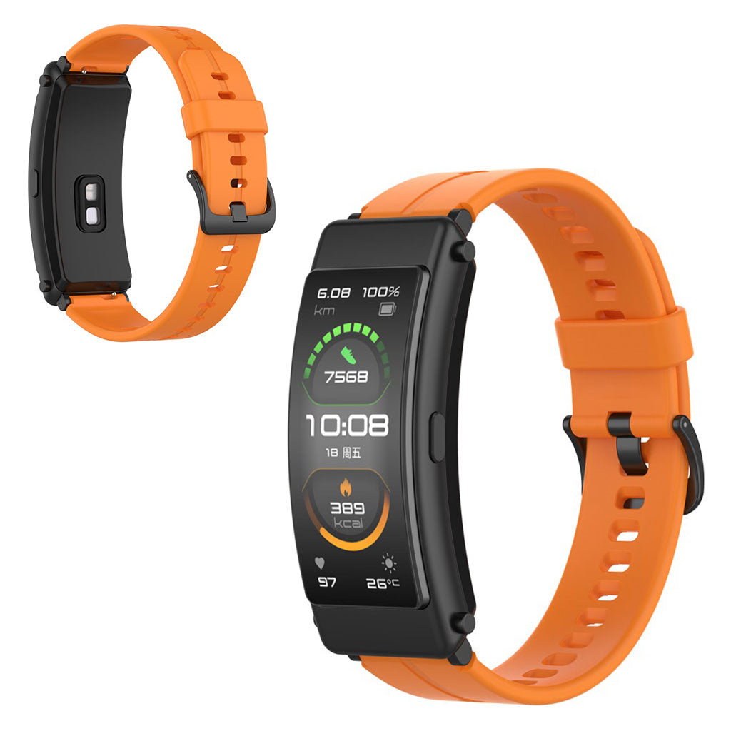 Fint Huawei TalkBand B6 / Huawei TalkBand B3 Silikone Rem - Orange#serie_5