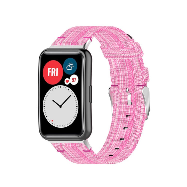 Klassisk Huawei Watch Fit Nylon Rem - Pink#serie_2