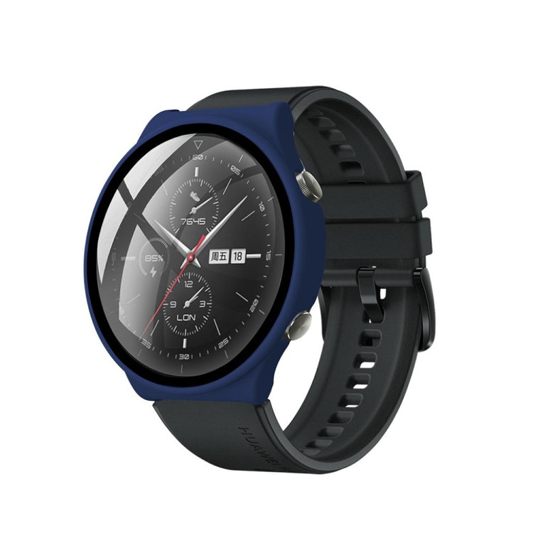 Rigtigt Fed Huawei Watch GT 2 Pro Cover med Skærmbeskytter i Plastik og Hærdet Glas - Blå#serie_6