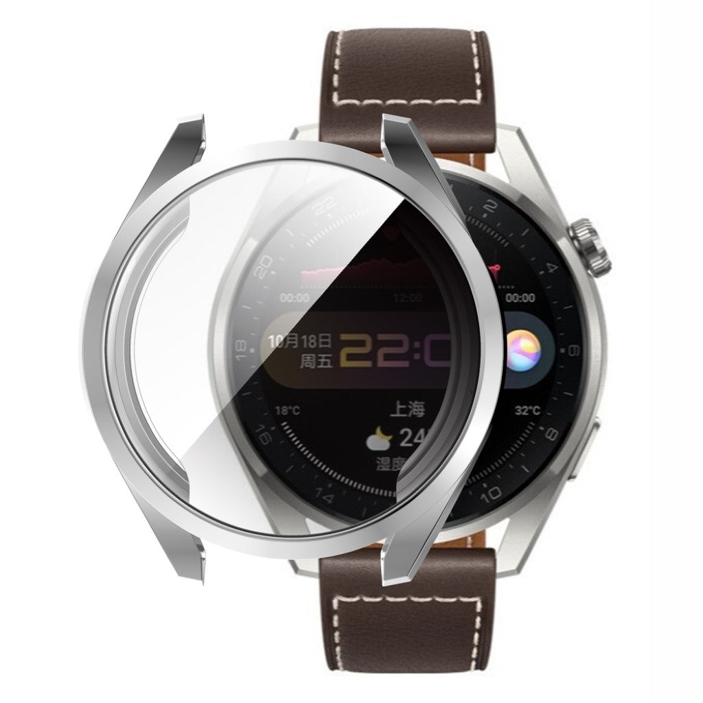 Mega Fed Huawei Watch 3 Pro Silikone Cover - Sølv#serie_3