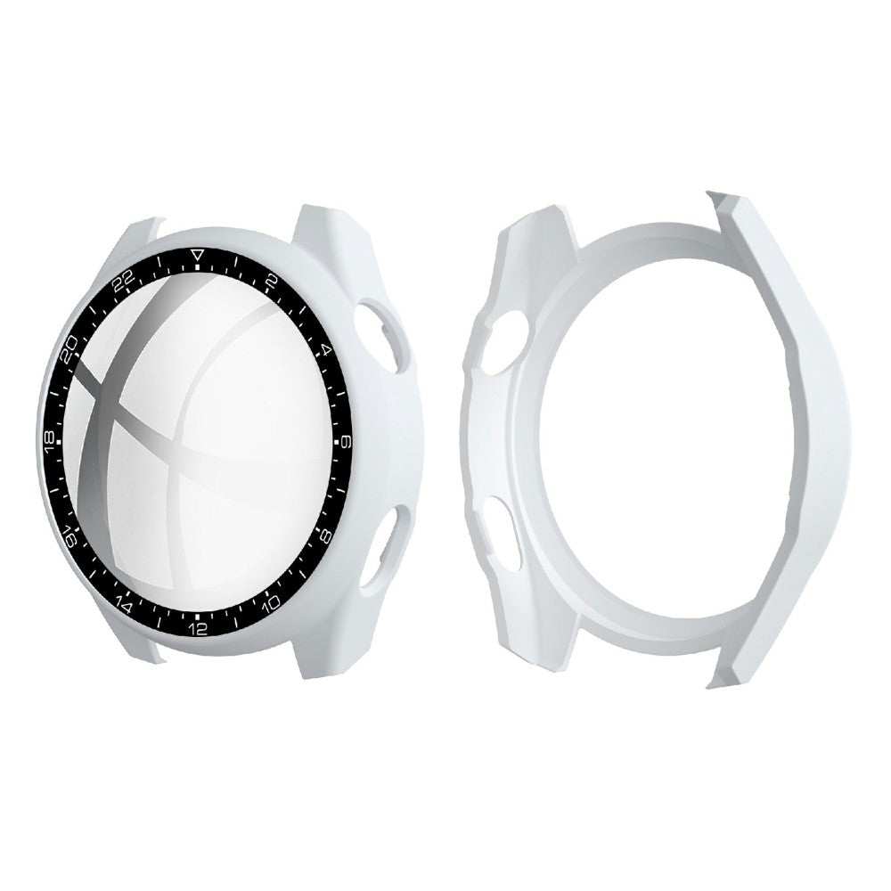 Vildt Godt Huawei Watch 3 Pro Cover med Skærmbeskytter i Plastik og Hærdet Glas - Hvid#serie_1