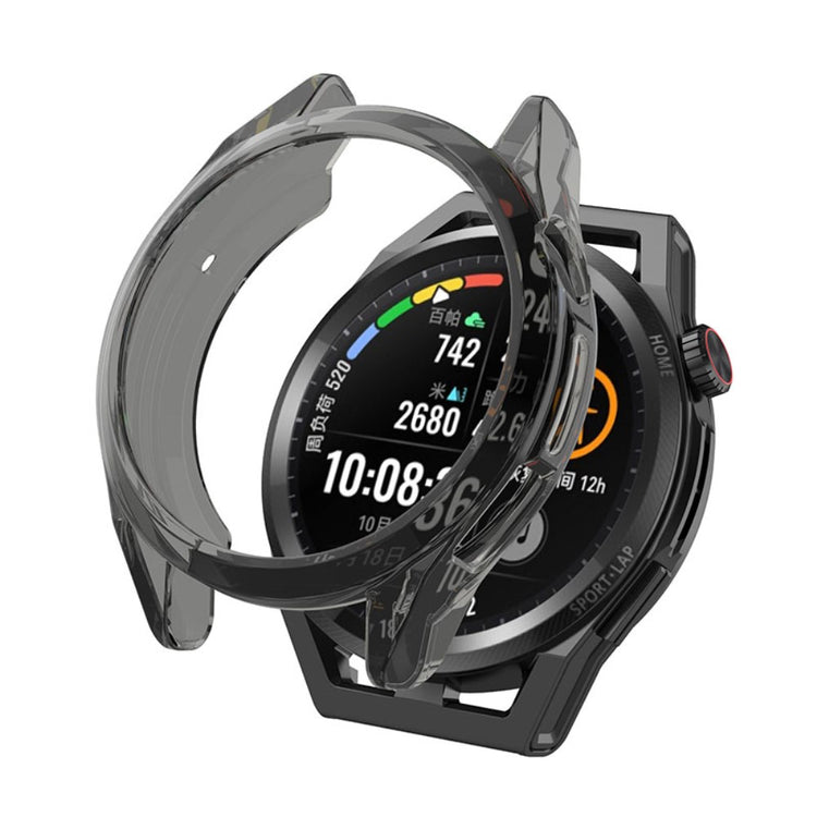 Huawei Watch GT Runner Gennemsigtig Silikone Bumper  - Sort#serie_1