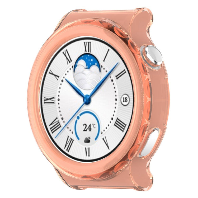 Huawei Watch GT 3 Pro 43mm Gennemsigtig Silikone Bumper  - Pink#serie_1