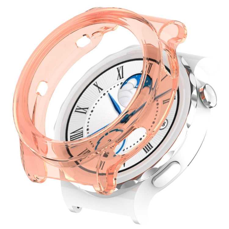 Huawei Watch GT 3 Pro 43mm Gennemsigtig Silikone Bumper  - Pink#serie_1