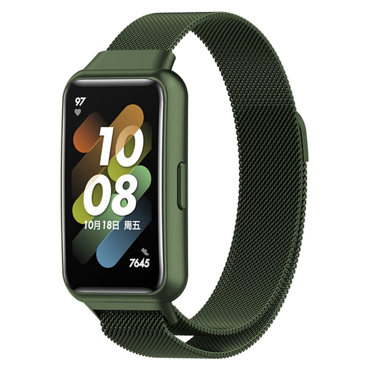 Vildt nydelig Huawei Band 7 Metal Rem - Grøn#serie_1