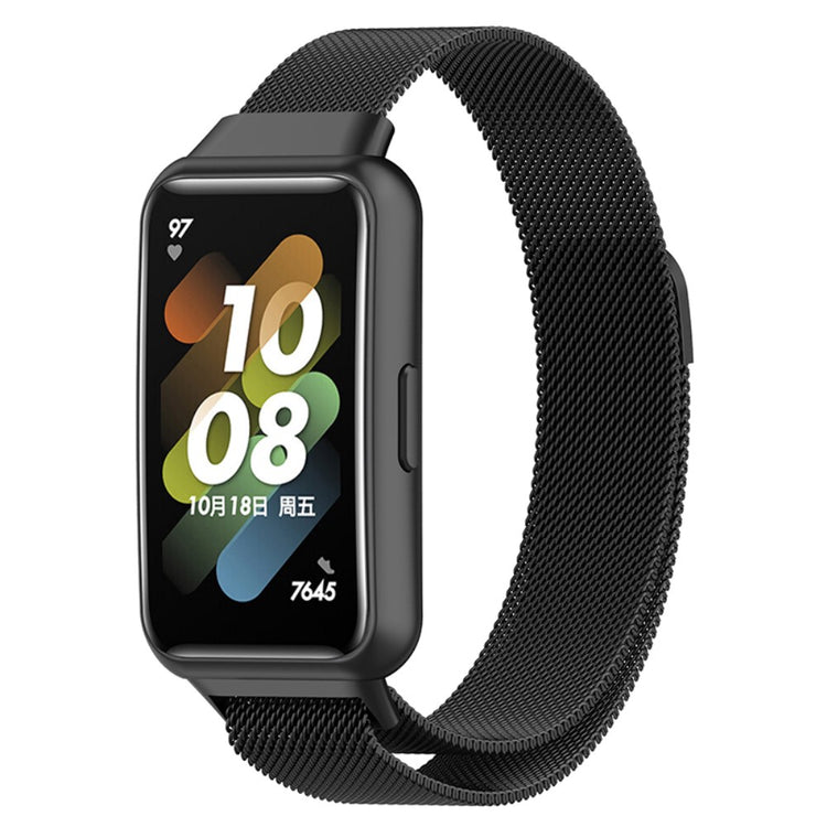 Vildt nydelig Huawei Band 7 Metal Rem - Sort#serie_3